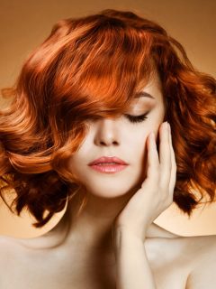 Beauty Portrait. Curly Hair